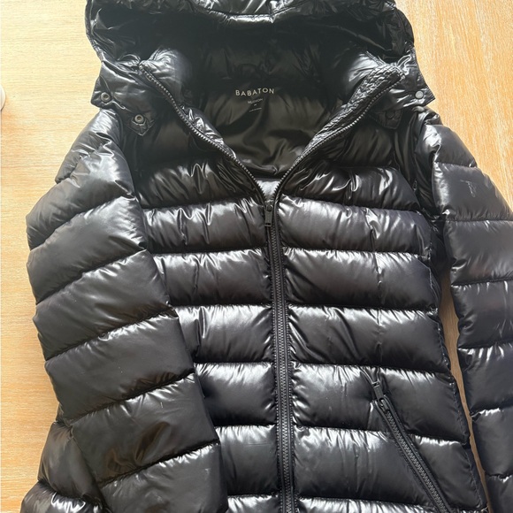 Aritzia Shiny Black Long Puffer Jacket - Picture 7 of 12